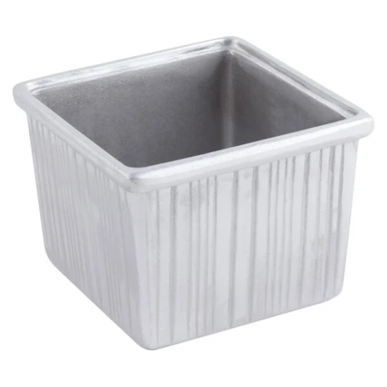 Bon Chef 9502P 72 oz. Pewter Glo Cast Aluminum Straight Sided Square Bowl