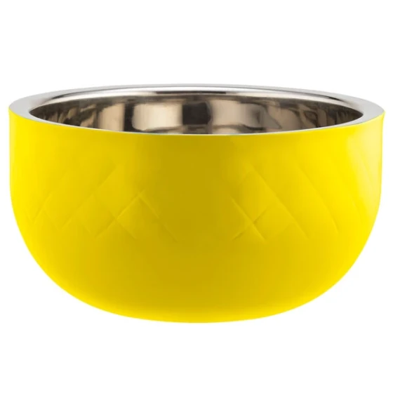 Bon Chef Diamond Collection Cold Wave 7 Qt. Yellow Triple Wall Bowl