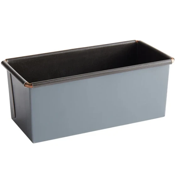 Matfer Bourgeat 341603 Exopan Steel 0.66 lb. Non-Stick Bread Loaf Pan - 7 inch x 3 inch x 3 inch