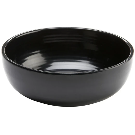 Elite Global Solutions M11R4B Classics Black 4 Qt. Small Round Bowl