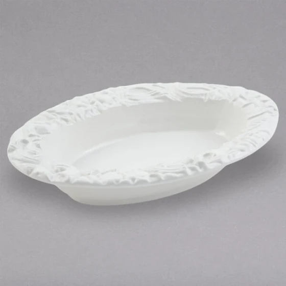 Bon Chef 5502PWHT 10 Qt. White Sandstone Finish Cast Aluminum Pasta Bowl