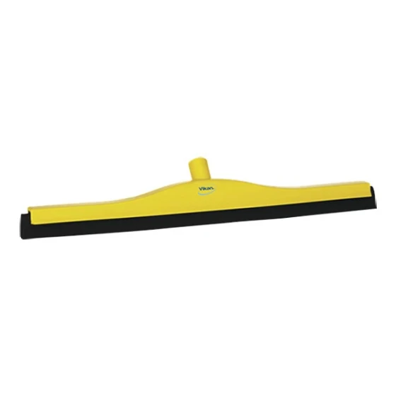Vikan 77546 23 5/8" Yellow Double Foam Rubber Floor Squeegee with Plastic Frame