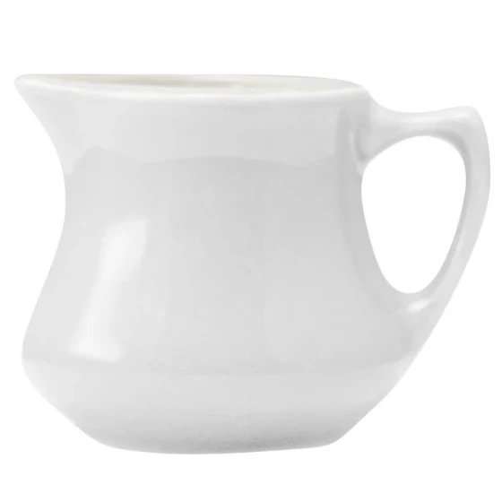 Hall China from Steelite International HL1950AWHA Ivory (American White) 3.5 oz. Empire Creamer - 24/Case