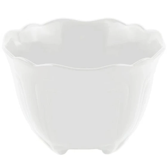 Bon Chef 9060 1.5 Qt. White Sandstone Finish Cast Aluminum Garnish Bowl