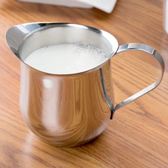 TableCraft 2312 12 oz. Stainless Steel Bell Creamer