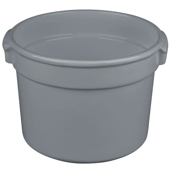 TableCraft CW1310GY 11 Qt. Gray Cast Aluminum Bain Marie Soup Bowl