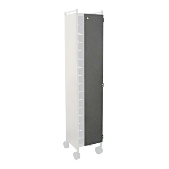 Omnimed 53 3/8" Woodgrain Locking Panel for Omnicart Flat Storage Open Carts 264598-WG