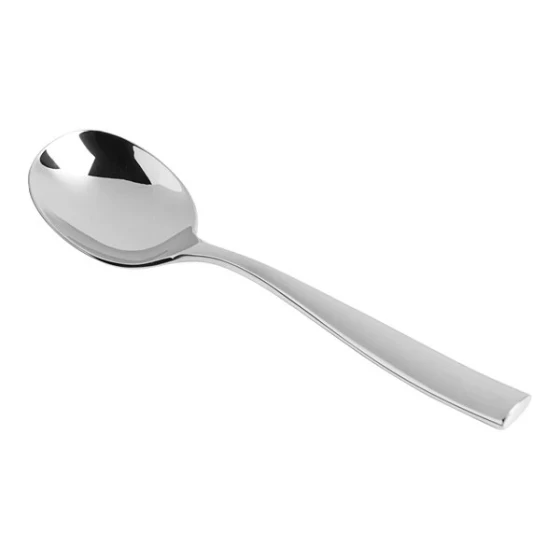 Zwiesel Fortessa Lucca 6 13/16" 18/10 Stainless Steel Extra Heavy Weight Bouillon Spoon - 12/Case