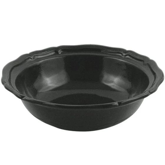 Bon Chef 9054 Queen Anne 10 Qt. Black Speckled Sandstone Finish Cast Aluminum Salad Bowl