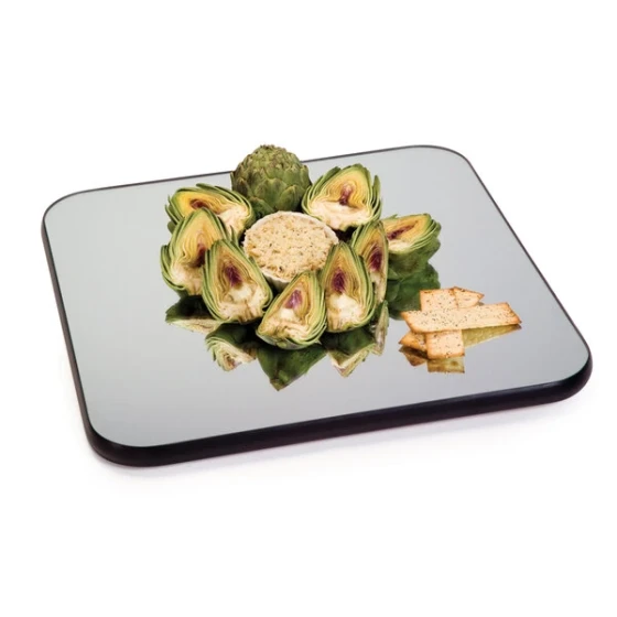 Geneva 277 22" Square Rimless Mirror Food Display Tray