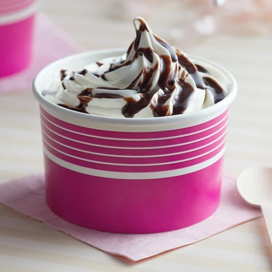 Choice 16 oz. Pink Paper Frozen Yogurt / Soup / Food Cup - 1,000/Case