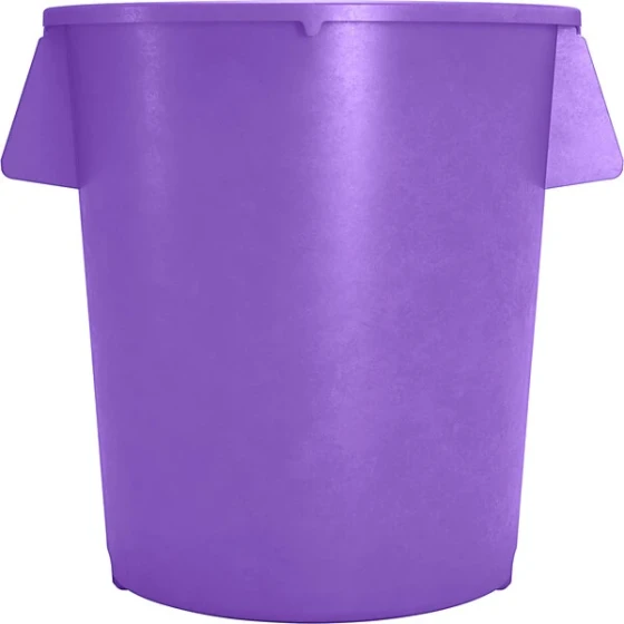 Carlisle 84104489 Bronco 44 Gallon Purple Round Trash Can