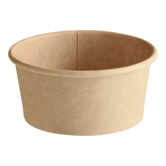 Choice 2 oz. Round Kraft PE-Lined Microwavable Take-Out Container - 50/Pack