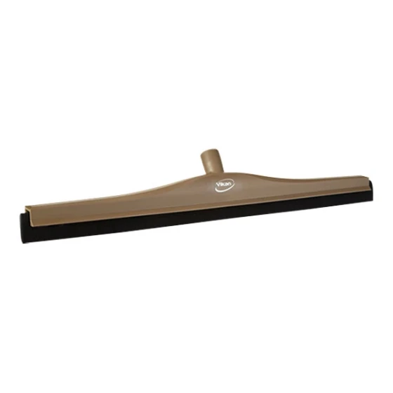 Vikan 775466 23 5/8" Brown Double Foam Rubber Floor Squeegee with Plastic Frame