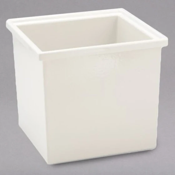 Bon Chef EZ-16-5PWHT EZ Fit Smart Bowl White Sandstone Finish 1/6 Size - 5" Deep