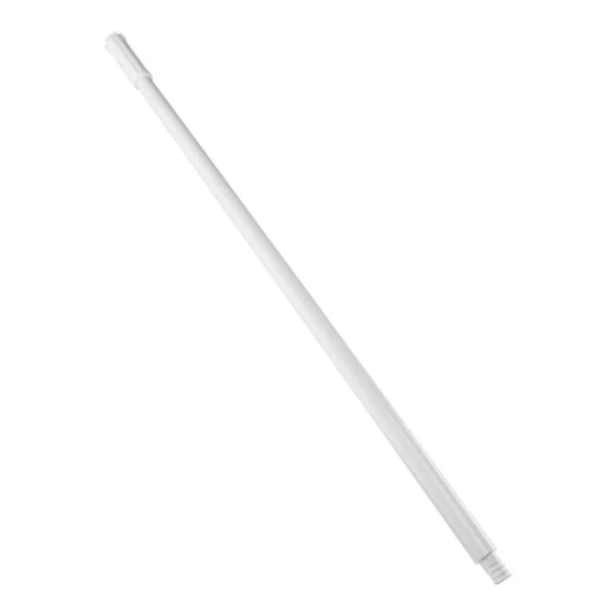 Carlisle Sparta 4023000 36" White Threaded Plastic Broom / Squeegee Handle with Reinforced Tip