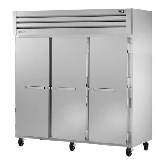 True STG3F-3S-HC Spec Series 77 3/4" Solid Door Reach-In Freezer