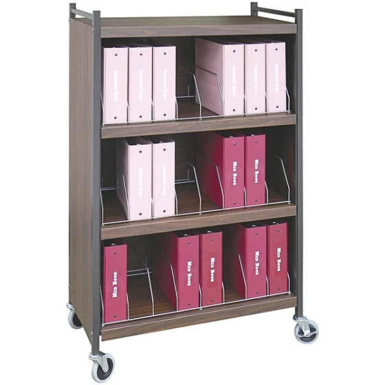 Omnimed Omnicart Woodgrain Vertical 24-Binder Closed Cart 261524-WG