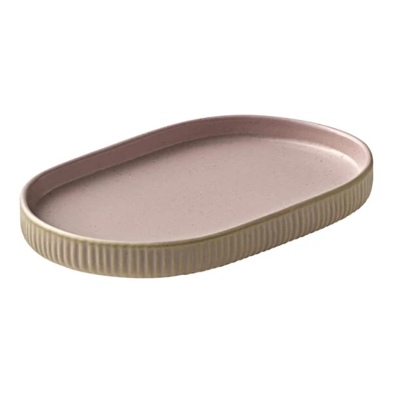 Playground Nara 7 1/8" x 4 3/8" Rose Oval Coupe Platter - 6/Case