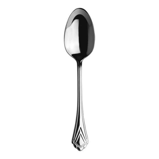 Folio Madison from Steelite International 6 7/8" 18/10 Stainless Steel Extra Heavy Weight Oval Bowl Soup / Dessert Spoon - 36/Case