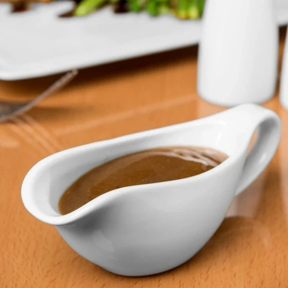 Libbey 905356905 Slenda 3 oz. Royal Rideau White Porcelain Sauce Boat - 12/Case