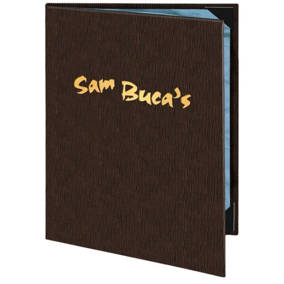Menu Solutions 820A Slim Line 5 1/2" x 8 1/2" Customizable 2 View Menu Cover