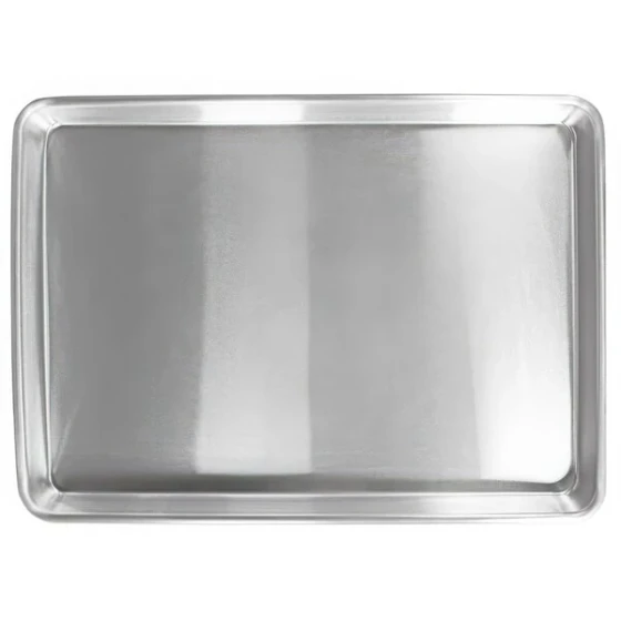 Fat Daddio's SP-QTR Quarter Size 9 inch x 13 inch 18-Gauge Wire in Rim Aluminum Bun Pan / Sheet Pan