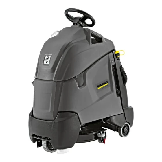 Karcher Chariot™ 2 iScrub 20 1.008-138.0 20" Deluxe Cordless Stand-On Orbital Floor Scrubber with (3) 114 Ah AGM Batteries, On-Board Charger, and Pad Driver - 10 Gallon, 36V, 180 RPM