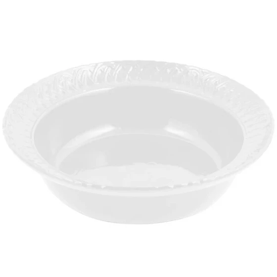 Bon Chef 2307 2.5 Qt. White Sandstone Finish Cast Aluminum Trellis Bowl