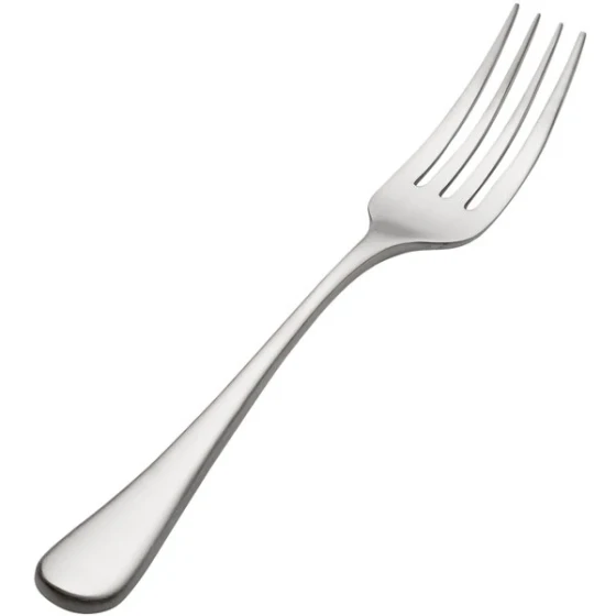 Bon Chef S4107 Como Satin Finish 7" 18/10 Extra Heavy Weight Stainless Steel Salad Fork - 12/Case