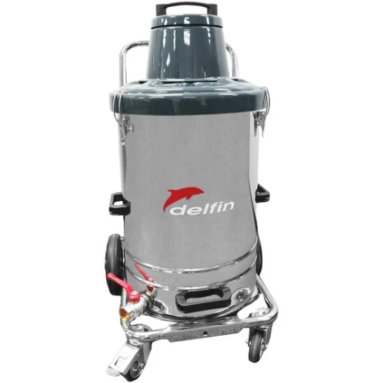 Delfin Tecnoil Mini (V611) 17 Gallon Industrial Wet / Dry Vacuum for Oil & Chips - 115V, 1 Phase