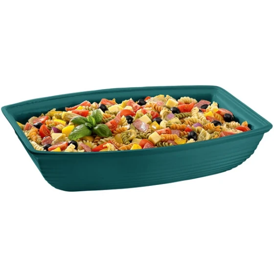 TableCraft CW3190HGN 10.5 Qt. Hunter Green Cast Aluminum Oblong Salad Bowl