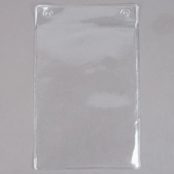 Menu Solutions TOPAPP Clear 2-Hole Page Protectors for Top Ring Menu Tents   - 25/Pack