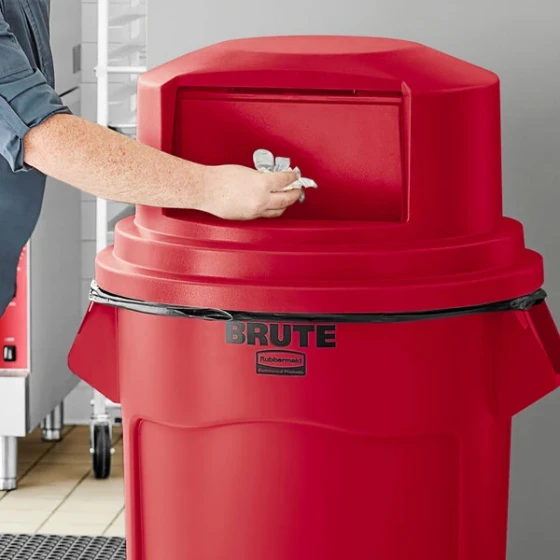 Rubbermaid® FG265788RED BRUTE Red Round Dome Top for FG265500 Trash Can 55 Gallon