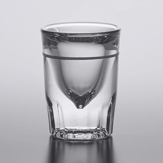 Anchor Hocking 5280/1612UL 1.25 oz. Fluted Shot Glass with 0.5 oz. Pour Line - 72/Case