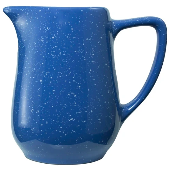 International Tableware Campfire 13 oz. Speckle Ocean Blue Stoneware Creamer - 12/Case