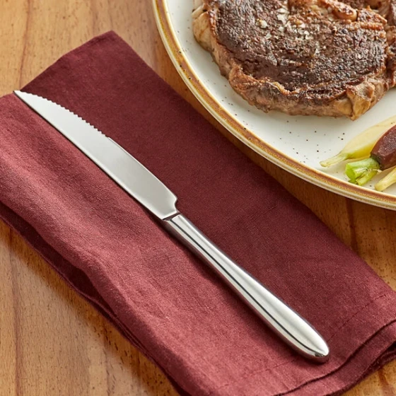 Acopa Remy 9" Stainless Steel Extra Heavy Weight Steak Knife - 12/Case