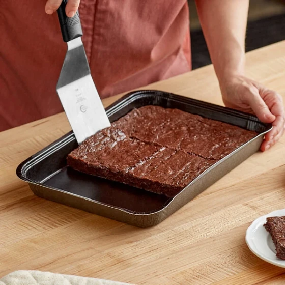Solut Bake and Show Black Quarter Size Oven Safe Sheet Pan 9" x 13" - 200/Case
