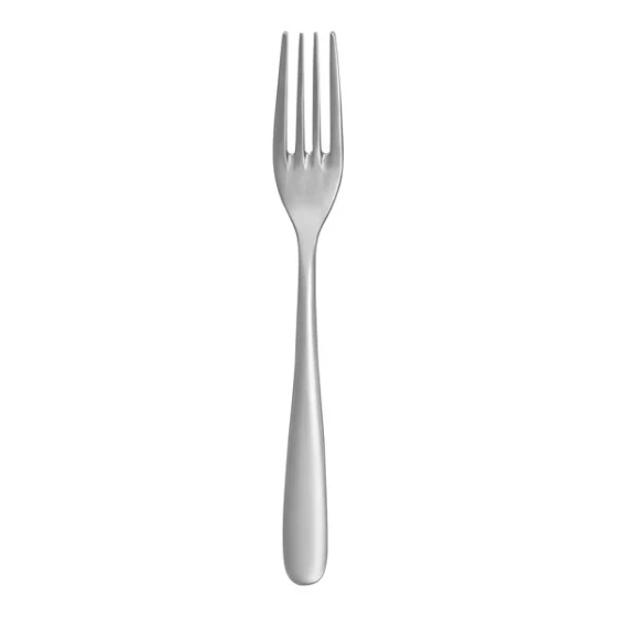 Zwiesel Fortessa Grand City Sand Blasted 7 1/8" 18/10 Stainless Steel Extra Heavy Weight Salad / Dessert Fork - 12/Case