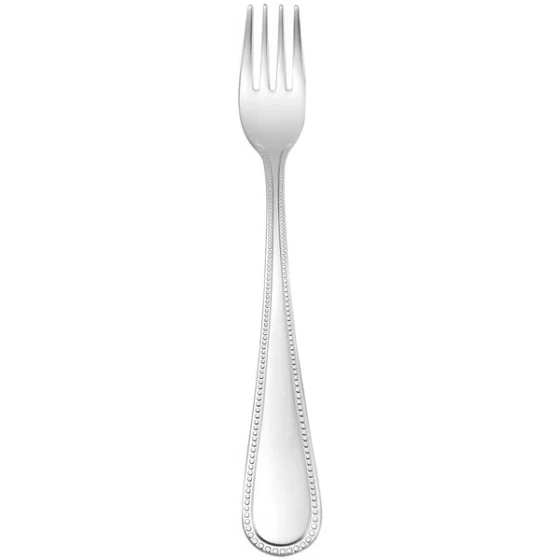 Oneida Pearl by 1880 Hospitality T163FOYF 5 3/4" 18/10 Stainless Steel Extra Heavy Weight Oyster / Cocktail Fork - 12/Case