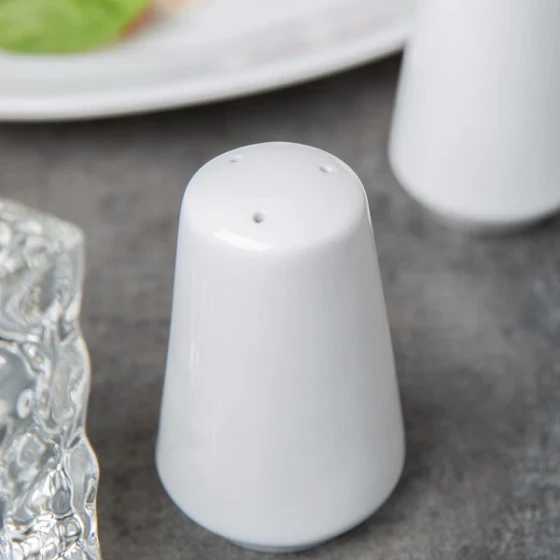 Libbey 911194501 Reflections Aluma White Porcelain Pepper Shaker - 36/Case