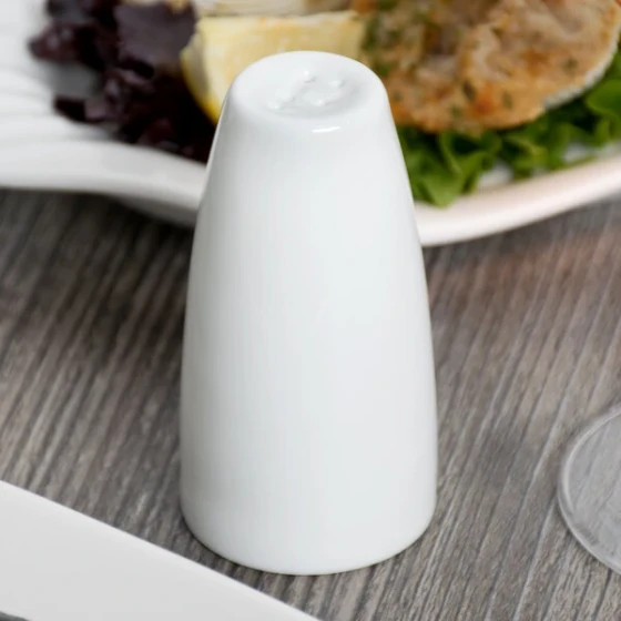 Libbey 911197037 Slenda 2.5 oz. Royal Rideau White Porcelain Pepper Shaker - 36/Case