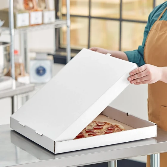 Choice 18" x 18" x 2" White Customizable Corrugated Plain Pizza Box - 50/Bundle