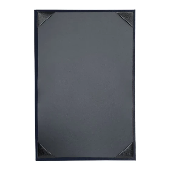 H. Risch, Inc. Oakmont 11" x 17" Blue 1-Panel Menu Cover with Album Style Corners