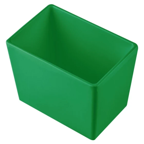 TableCraft CW5022GN Simple Solutions 1/9 Size Green Cast Aluminum Deep Straight Sided Bowl - 5" Deep