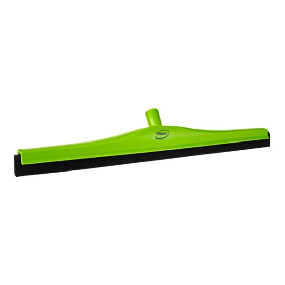 Vikan 775477 23 5/8" Lime Double Foam Rubber Floor Squeegee with Plastic Frame