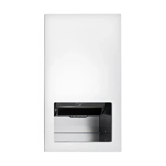 American Specialties, Inc. Piatto 10-645210AC-00 Recessed Automatic Roll Paper Towel Dispenser with White Phenolic Door - AC Powered