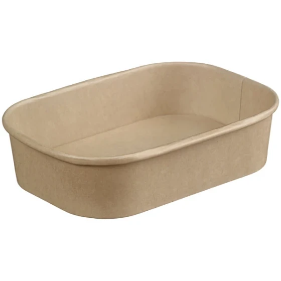 Solia Lingot Bamboo Fiber 18.6 oz. Rectangular Container with Polypropylene Coating - 300/Case