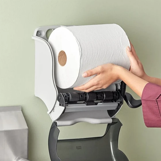 Tork Advanced Embossed White 1-Ply Paper Towel Roll H21, 800 Feet / Roll - 6/Case