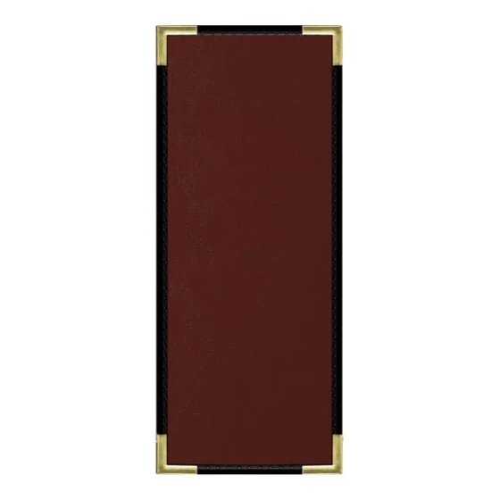 H. Risch, Inc. Oakmont 4 1/4" x 11" Wine 1 View Menu Cover